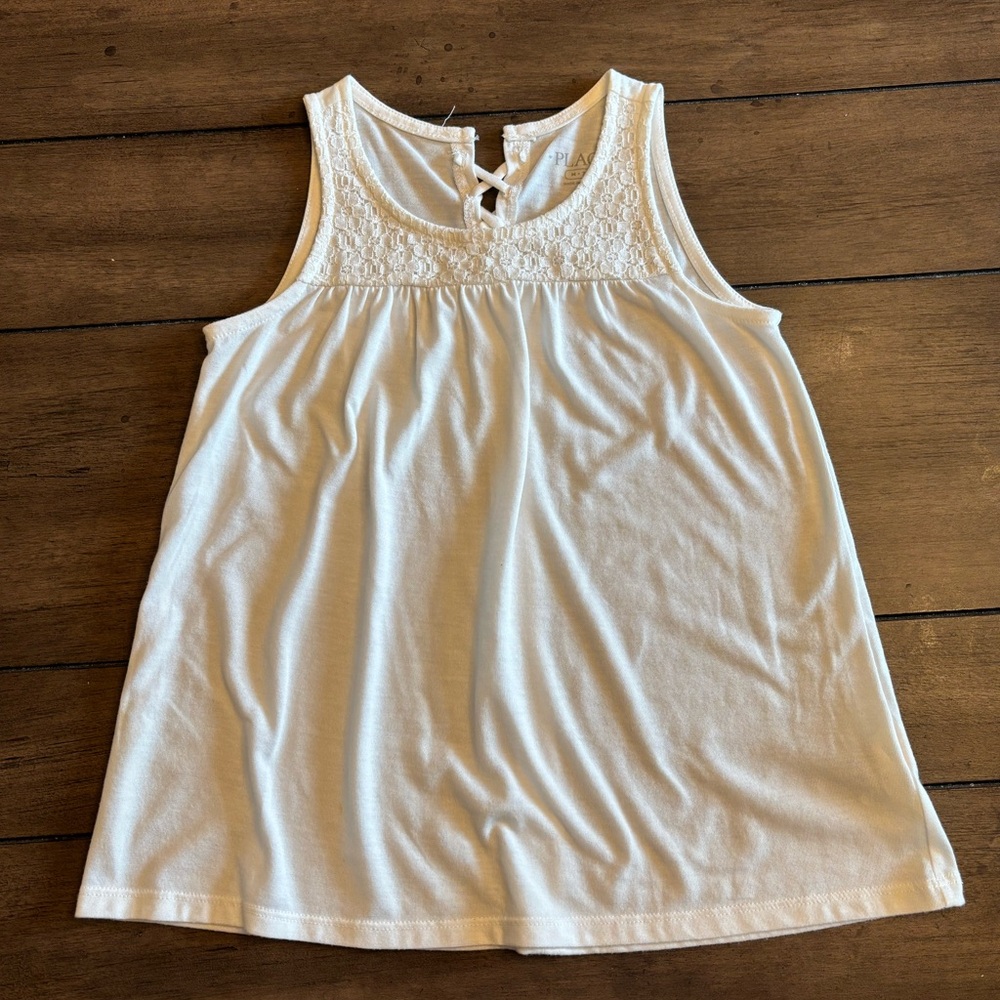 The Children's Place White Lace-Detail Top